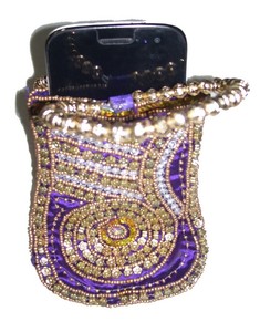 Indian Handmade Embroidered <b>Phone</b> Clutch Purse Durable Polyester Crossbody Mobile Bag with Holder <b>Feature</b> - Product Image 5