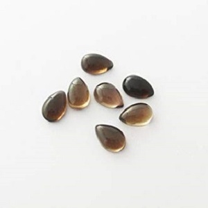 7mm 8mm 9mm pierre de Quartz fumé naturel poire dos plat cabochons calibrés pierres précieuses en vrac fabricant boutique en ligne maintenant tendance - Product Image 2