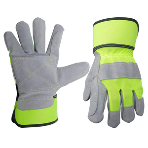 Gants de protection en cuir fendu à doigts entiers pour le travail des mains et des bras et autres besoins de protection - Product Image 1
