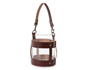 Leather <b>Hurricane</b> Candle <b>Lantern</b> - Product Image 2
