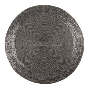 MANTOLES INDIVIDUALES DE MESA HECHOS A MANO CON Cuentas |   Manteles Individuales Ecológicos con Cuentas para Decoración de Mesa y Accesorios de Comedor, Suministro al por Mayor para Exportación - Product Image 1