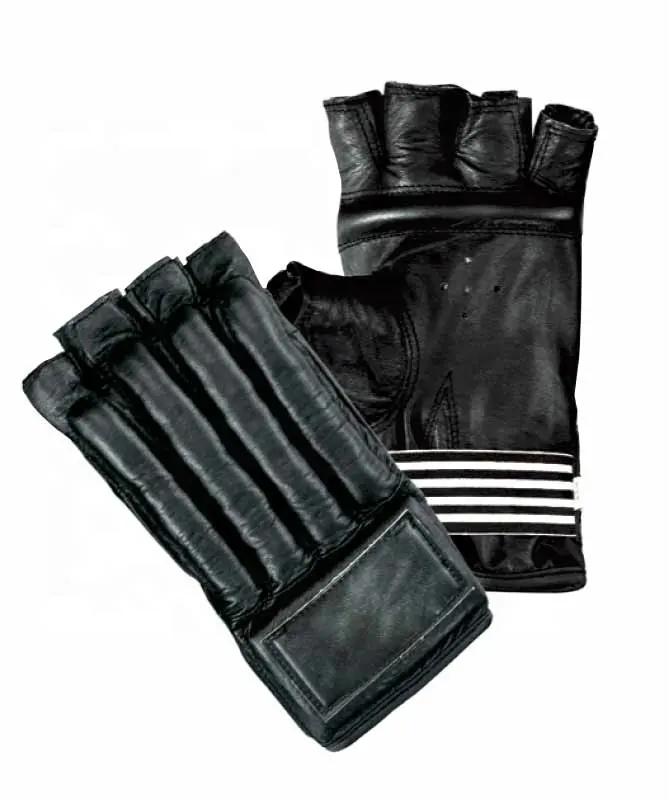 Guanti da boxe MMA in pelle di Design personalizzato guanti da boxe mezze dita guantoni da boxe di alta qualità