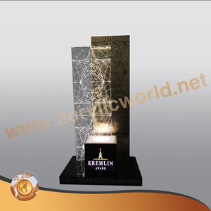 Estante de exhibición de vino de botella individual LED acrílico personalizado estante de exhibición de vino iluminado glorificador - Product Image 2