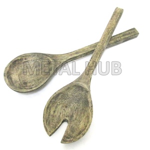 Ensemble de serveurs à salade en bois durables et écologiques pour les destinataires soucieux de l'environnement - Product Image 2