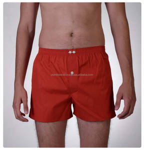 Boxer simple Orange pour hommes, sous-vêtement masculin, bermuda personnalisé, - Product Image 1