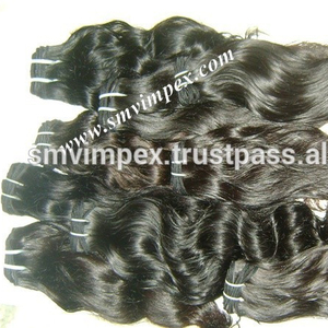 2024 cabello castaño natural tejido de la India. Tejido de cabello humano Indian Temple. Tejido de cabello indio sin procesar - Product Image 2