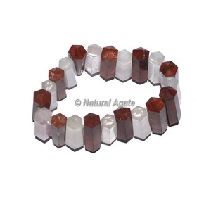 Bijoux de mode au design unique Bracelets en cristal de guérison en agate Bracelets crayon à quartz doré avec pierres précieuses à vendre - Product Image 5