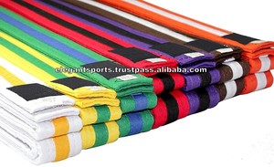 Ceintures de karaté à blocs de couleur, ceintures de teak-wondo, 100% coton, vente en gros, bande de couleur personnalisée, ceintures de karaté d'arts martiaux - Product Image 3