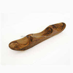 Eco-Friendly <b>Olive</b> <b>Wood</b> Bread Serving Tray and Sustainable <b>Bowls</b> INTERCRAFT LBD45 45cm for Home Kitchen Use - Product Image 1