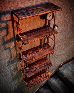 ชั้นวางติดผนังสไตล์ย้อนยุคแนววินเทจคอลเลคชั่นดีไซน์ทันสมัยเฟอร์นิเจอร์ทำจากโลหะ - Product Image 2