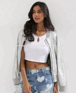 เสื้อครอปแบบปรับแต่งได้สำหรับผู้หญิงเสื้อครอปแบบสายคล้องคอสีดำเซ็กซี่ - Product Image 2