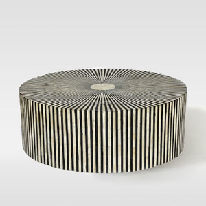 โต๊ะกาแฟไม้เนื้อแข็งสไตล์ดั้งเดิมพร้อมฝังมุกเฟอร์นิเจอร์บ้านสำหรับห้องนั่งเล่นตู้ - Product Image 4