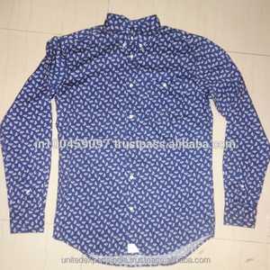 Camisas estampadas de algodón 100%, cierre cruzado, antiarrugas, transpirables, antibolitas para la temporada de otoño - Product Image 2