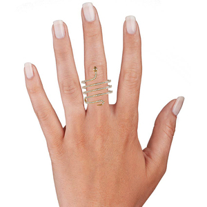 14พันสีเหลืองทองปูเพชรแหวนงูเครื่องประดับFine Fingarแหวนเครื่องประดับUnisex Handmadeแหวนเพชรคุณภาพสูงออกแบบใหม่ - Product Image 2