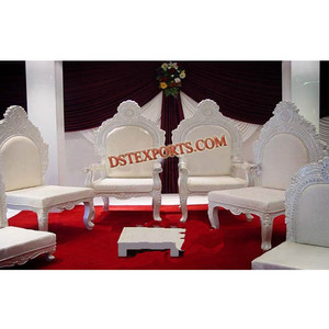 Ensemble de chaises mandala indien, chaises, 6 pièces, en bois sculpté à la main, idéal pour la cérémonie de mariage indienne - Product Image 1