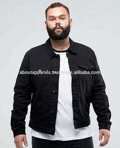 Blouson aviateur d'hiver décontracté pour hommes grande taille tissu denim lavé renard décoration bouton Patchwork imprimé Design automne vente en gros - Product Image 2