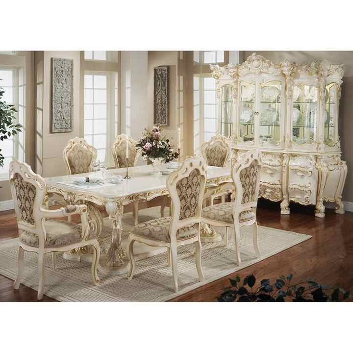 French Antique Dining Table & Chairs for Home Furniture