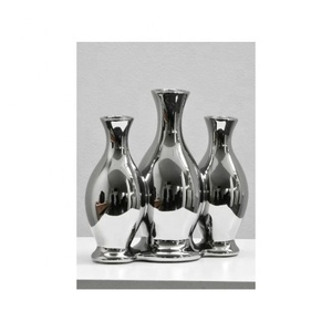 VENTE CHAUDE ARGENT COULEUR ALUMINIUM METAL FLOWER VASE POUR DÉCORATION VASE FLEUR MARIAGE DÉCORATION HOME DECOR TABLE TOP VASE - Product Image 1
