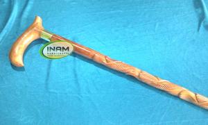 Bâton de marche pliable en bois avec poignée en bois de styliste/cannes de marche en bois avec poignée en bois fait à la main - Product Image 3