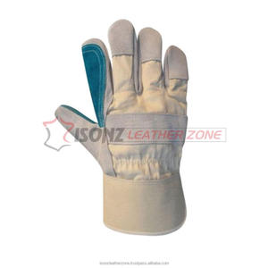 Guantes de Trabajo de Seguridad ISONZ Leather Zone, Doble Palma de Cuero Vacuno, con Funciones Anti-Impacto, Anti-Corte y Antideslizantes - Product Image 6