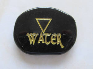 Mayorista 5 Elemento Negro Ágata Palma Piedra Conjunto Grabado Reiki Feng Shui Estilo 7 Chakra Tallado Cuarzo Cristal Piedra preciosa Bola - Product Image 5