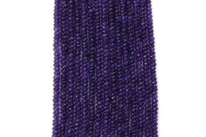 10 pouces de Long, 1 brin, améthyste bleue naturelle, rondelles de perles à facettes, fabricant en gros, véritable haute qualité - Product Image 5