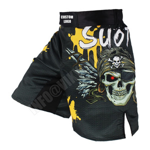 Venta al por mayor OEM hecho a medida Camo MMA Shorts Fighting corto sublimado impreso para Muay Thai Training Box embalaje con logotipo personalizado - Product Image 2