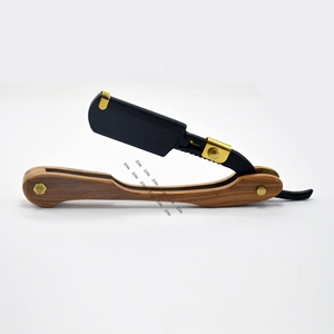 มีดโกนหนวดตรงแบบญี่ปุ่น ด้ามจับสีดำคลาสสิก สำหรับผู้ชาย โกนหนวดแบบพับได้ สำหรับร้านเสริมสวย ภายใต้แบรนด์ส่วนตัว - Product Image 6