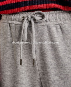 Pantalones bombachos de cintura alta para hombre de estilo atlético, pantalones de chándal y joggers de algodón/poliéster transpirables con cremallera lateral, logotipo personalizable - Product Image 5