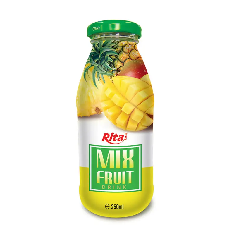 Vietnam Manufacturer Rita Brand 250ミリリットルGlassボトルGood Taste Mixed Fruit Juice Drink