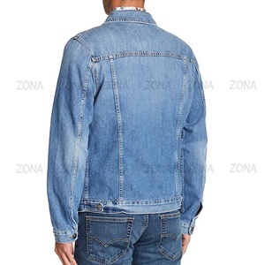 Veste denim d'hiver pour hommes grande taille en gros Veste de camionneur déchirée respirante en saison rentrée pour les gars - Product Image 3