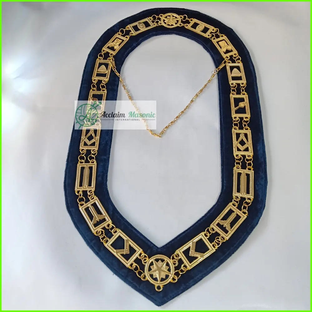 Collar de cadena Master Mason Regalia, alta calidad