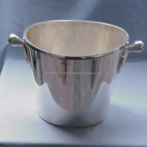 Cubos de hielo grandes chapados en cobre de hierro en forma de tinas Cubos de hielo de metal Tinas de bebidas Bar y vides Cubo de hierro por exportador indio - Product Image 4