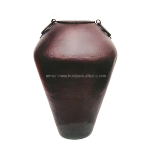 Maceta martillada con acabado en bronce, maceta de Metal de cuerda resistente y elegante, decoración grande para fiesta de boda - Product Image 1