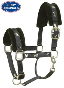 Licol de cheval rembourré en vison de luxe doux style selle australienne fausse fourrure avec matériel argenté réglable en nylon - Product Image 2