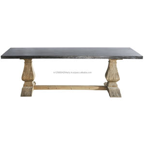 Mesa de comedor de ocho plazas de madera rústica maciza para muebles del hogar y muebles de comedor - Product Image 1