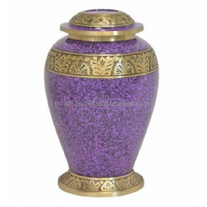 Urna de cremación de latón para adultos, suministros funerarios de la India de Brasswold - Product Image 6