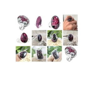 Eudialyte anillo ovalado redondo pera cuadrado fantasía rectángulo piedra preciosa natural piedra cabujón 925 plata esterlina - Product Image 1