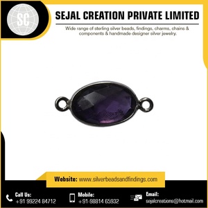 Prix de gros, lunette en argent Sterling, connecteurs de pierres précieuses, matériaux et accessoires de fabrication de bijoux de haute qualité - Product Image 6