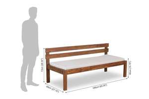 Antiguo de madera de diseño sofá de 2 plazas - Product Image 6