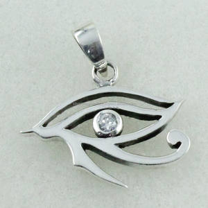 Ojo de Horus diseño Cubic Zirconia piedra plata esterlina 925 colgante joyería elegante encanto colgantes - Product Image 1