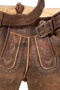 Trachtenmode cuir traditionnel bavarois Oktoberfest tenue Kniebund Lederhosen dans toutes les couleurs Plus Size Techniques brodées - Product Image 4