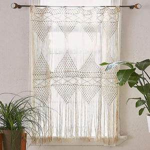 Rideaux de fenêtre en macramé tissé en coton, toile de fond décorative de Style européen, pour mariage - Product Image 5