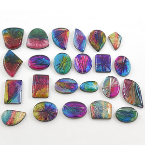 Lo último en piedras de cabujón de piedras preciosas sueltas de vidrio dicroico al por mayor - Product Image 1