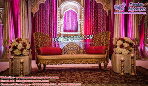 Canapé blanc sans dossier pour scène de Mehendi, design unique de luxe pour mariage, canapé italien sans dossier, canapé d'amour, fabrication en Californie, Royaume-Uni - Product Image 6