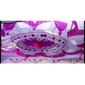 Magnifiques draperies de plafond pour mandap de mariage, toile de fond de scène de mariage personnalisée avec paillettes, rideaux de toile de fond de mariage USA - Product Image 1