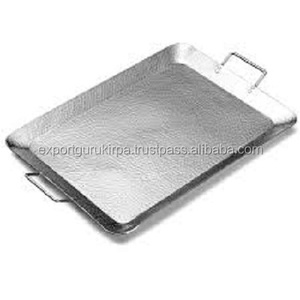 Bandeja DE SERVICIO DE METAL antiguo de aluminio - Product Image 1