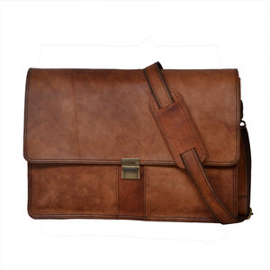 Haute sur demande Portable étanche chasseur en cuir véritable hommes ordinateur portable sacs de messager sur rabat grand unisexe fabricant exportation - Product Image 1