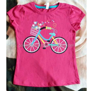 Haut imprimé OEM 100 % coton, vente en gros, vêtements pour bébés, tissu jersey à manches courtes, haute qualité, impression personnalisée, design tendance pour filles - Product Image 3