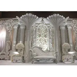 Modern Wedding Stage Backdrop Frames Panels Buy Customized Foldable Silver Palm Tree Mandap Manufacturers Australia Events Sale - Product Image 1